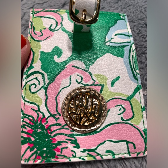 Lilly Pulitzer Floral Luggage Tag with Gold Accent - Picture 2 of 5